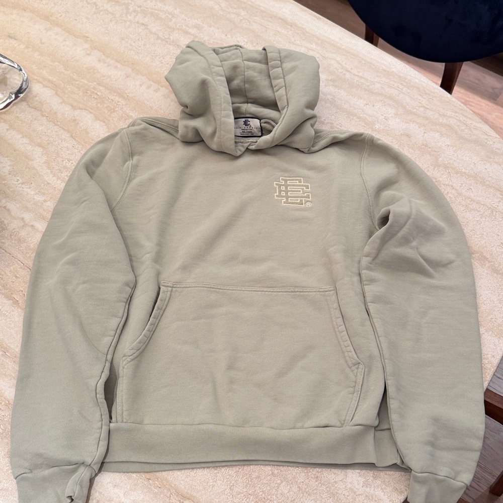 Eric Emanuel Cream Hoodie with Logo Tag